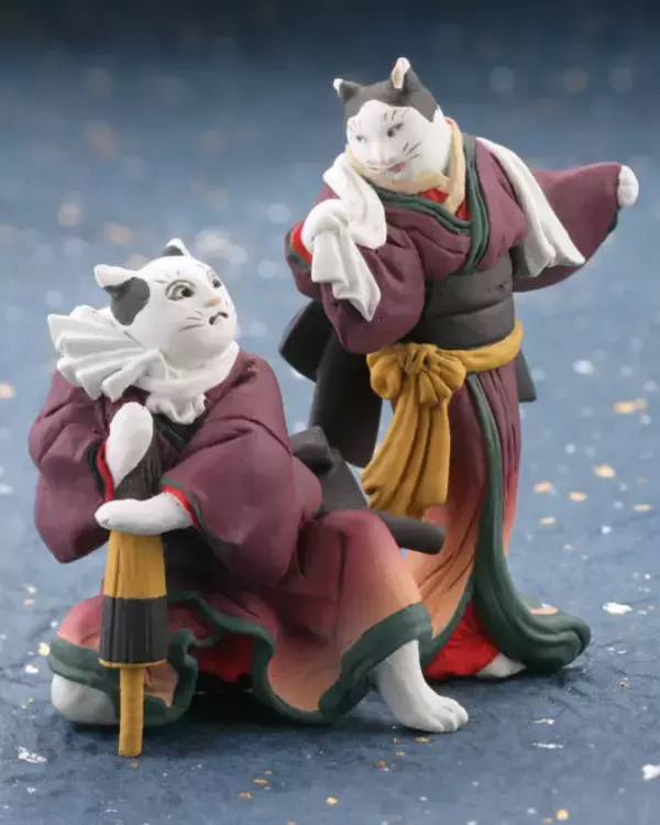 「猫又もいるし最高じゃないか！絵師・歌川国芳の可愛すぎる猫作品がミニフィギュアになった」の画像