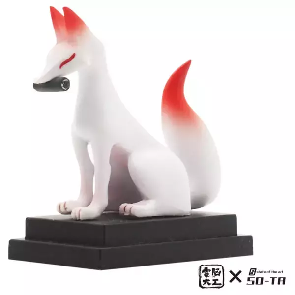 「九尾の狐もいるぞ！狛狐が魅惑的なオーラを放つミニフィギュアに「電脳大工 狛狐 – 白・焔」」の画像