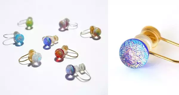 ちはやぶる…百人一首の歌をイメージした京ガラスのイヤリングが素敵！