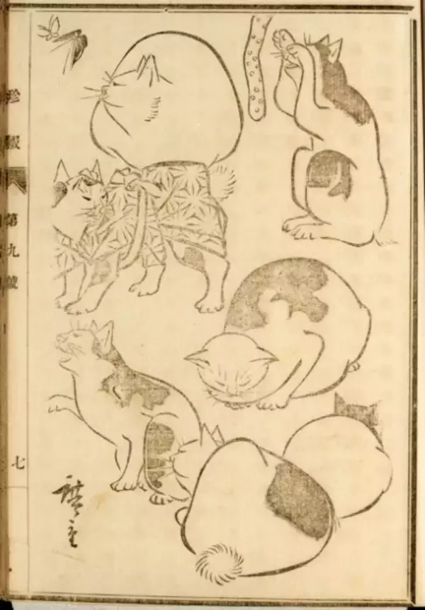 「可愛い猫ちゃん大集合！三代 歌川広重が描いた「百猫画譜」の猫づくしに胸キュン♪」の画像