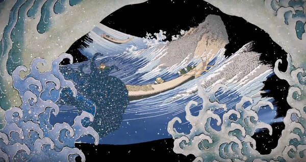 葛飾北斎が描いた様々な 水 を映像の中でつないだアート作品 北斎 水廻り が壮大で美しい 18年8月3日 エキサイトニュース