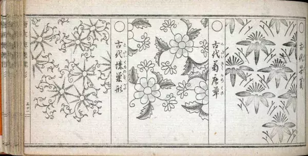 「無料オンライン公開！植物を図案化した330種もの伝統模様を掲載した明治時代の雛形本「唐草模様雛形」」の画像