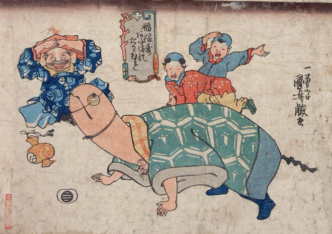 歌川国芳やめぇwww 七福神の福禄寿の頭をネタにした「福禄寿あたまのたわむれ」が最高すぎる！
