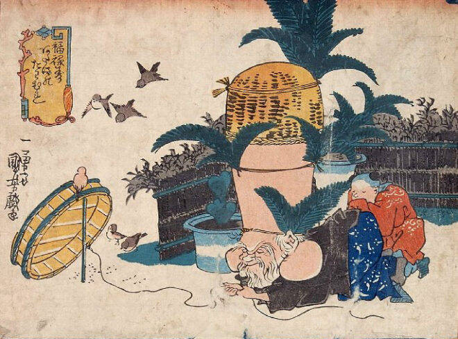 歌川国芳やめぇwww 七福神の福禄寿の頭をネタにした「福禄寿あたまのたわむれ」が最高すぎる！