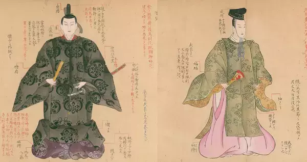 「神社で神職が身につける装束は祭祀の内容で衣装が変わり、身分によって色が違う」の画像