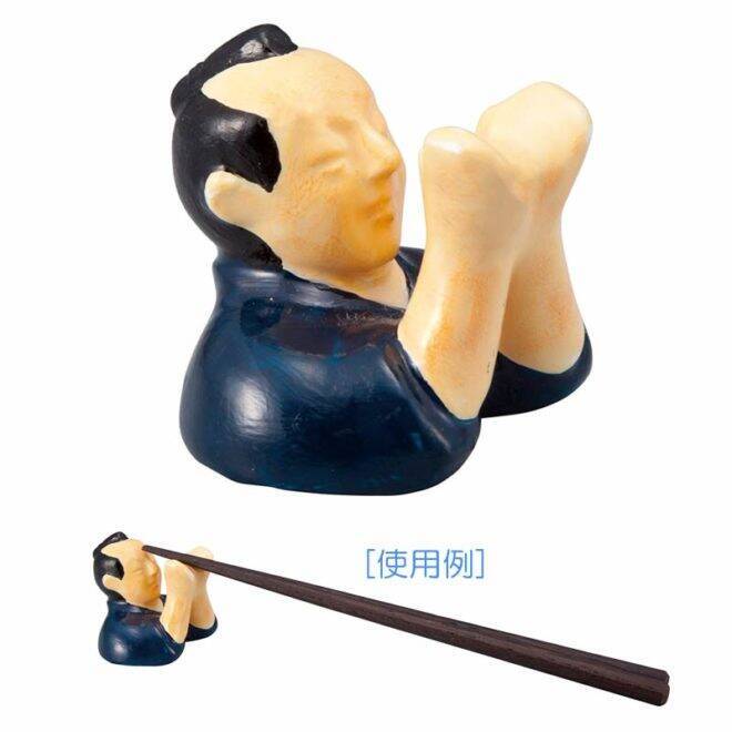先っぽ当たってるって（笑）真剣白刃取りに挑む侍がモチーフの「サムライ箸置き」が可愛いぞ