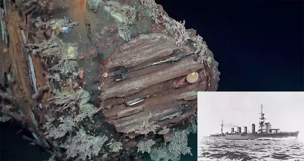 【映像】昭和18年に撃沈された旧日本軍の軽巡洋艦「神通」が海底で発見される！