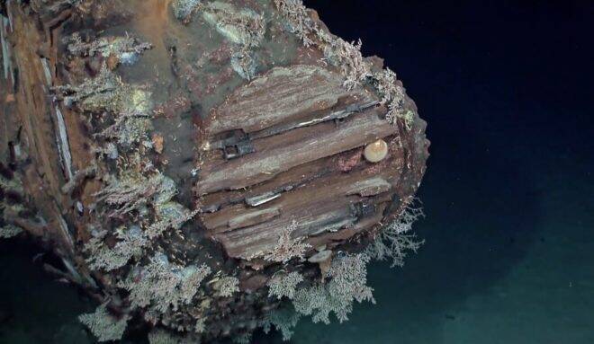 【映像】昭和18年に撃沈された旧日本軍の軽巡洋艦「神通」が海底で発見される！