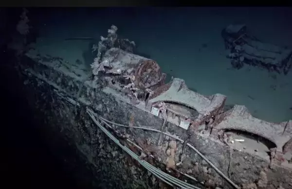 「【映像】昭和18年に撃沈された旧日本軍の軽巡洋艦「神通」が海底で発見される！」の画像