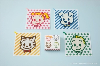 中川政七商店が「OSAMU GOODS」とコラボ！ポップで愛らしいイラストを添えた『かや織ふきん』発売