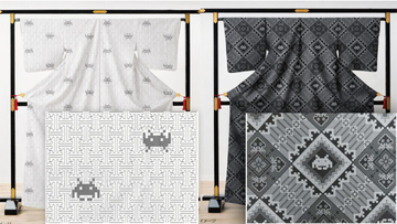 スペースインベーダーと本場奄美大島紬がコラボした新作大島紬が発売へ！ドット絵が伝統工芸の織物に