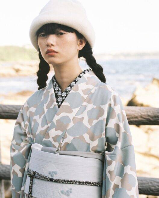 KIMONO by NADESHIKO 2023年秋冬コレクションで愛媛県今治市の名産「今治タオル」の生地を使用した着物が登場