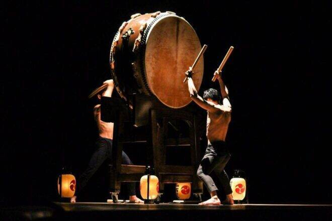 和太鼓の演奏で発酵を促し醸造したという日本酒「蓄音酒～レコ酒～」デザインも素敵！