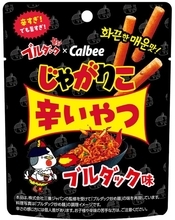 韓国発の旨辛フードの味を再現　「じゃがりこ辛いやつ ブルダック味」