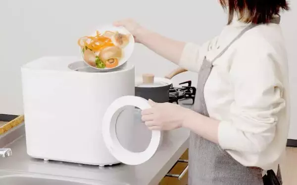 乾燥と粉砕の力で生ゴミを減らせる　「カラッと粉砕ゴミへらすん」