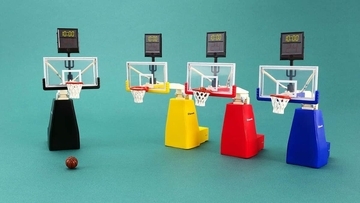 「セノー」のバスケットゴール　高さ約11センチサイズのミニフィギュアに