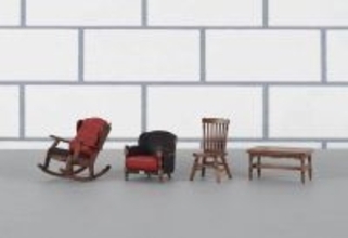 カリモクの家具シリーズ「OTONA Disney Style」　ガチャのミニフィギュアに