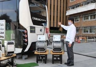 注目される水素燃料電池　山梨県が研究を公開　トヨタ・ホンダのFCバスで災害支援を実証実験