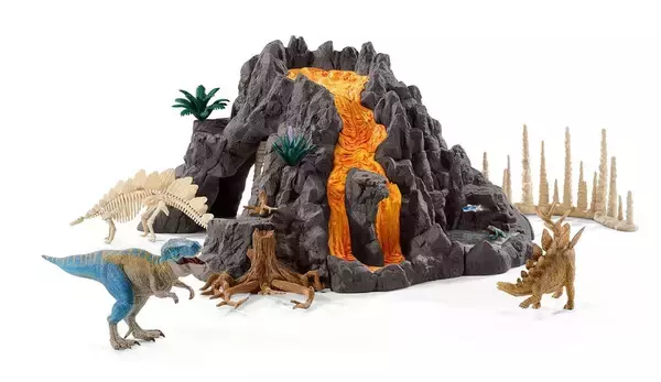 「「大火山とティラノサウルス恐竜ビッグセット」何度も遊べる楽しい仕掛け」の画像