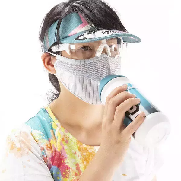 着用したまま水が飲めるマスク　ランニングやサイクリング時に最適