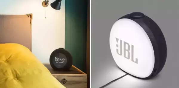 モダンなデザインのアラームクロック付き　「JBL」ブルートゥーススピーカー