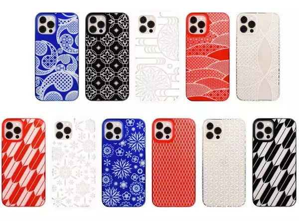 ガラス工芸「江戸切子」デザイン　iPhone 12シリーズ向けケース