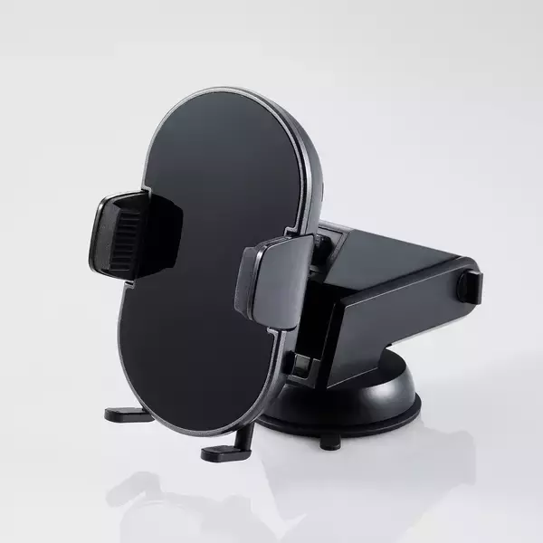 センサーに触れるとアームが開く　「Qi」ワイヤレス充電対応の車載スマホホルダー