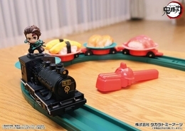「鬼滅の刃」が回転寿司に　炭治郎と寿司を乗せて無限列車が走る