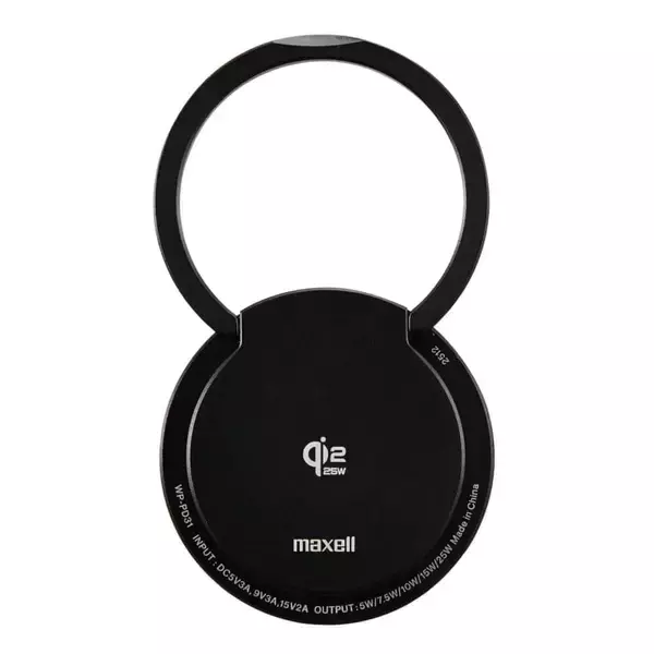 「Qi2 25W」対応ワイヤレス充電器、マグネットでスマホに吸着　マクセルから