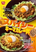 具だくさんで食べ応え十分「スパイシーキーマカレー丼」　すき家