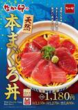 「まぐろの王様・天然の本まぐろを盛り付けた「天然本まぐろ丼」　なか卯から」の画像1