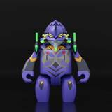 「「BRICKROID」第1弾　「エヴァ初号機」などデフォルメフィギュア3体」の画像1