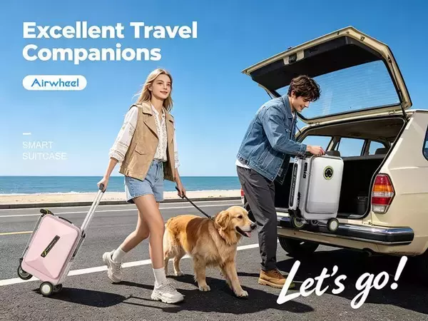 「Airwheel Launches AI Cabin Suitcase, a Luxury Electric Rideable 20inch Carry on Hand Suitcase for Next-Generation Smart Travel Suitcase」の画像