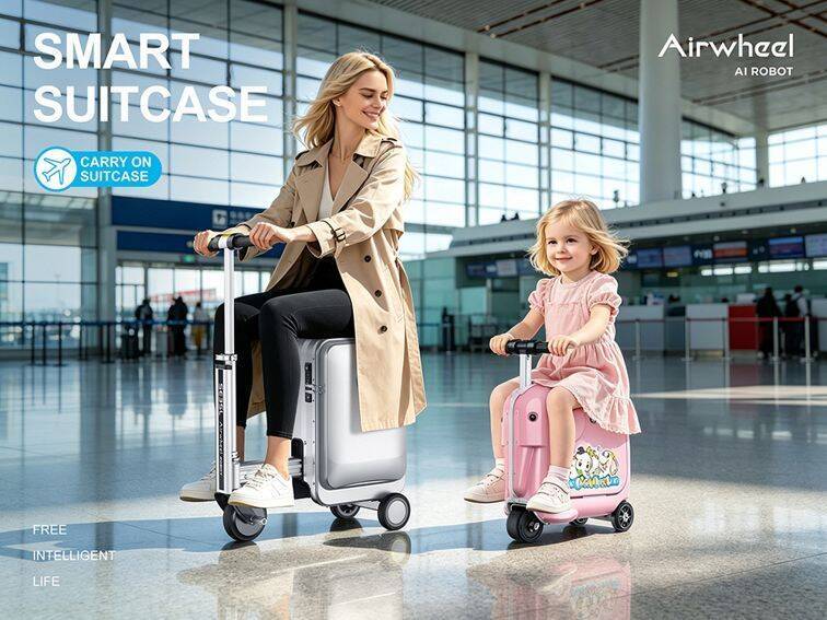 Airwheel Launches AI Cabin Suitcase, a Luxury Electric Rideable 20inch Carry on Hand Suitcase for Next-Generation Smart Travel Suitcase