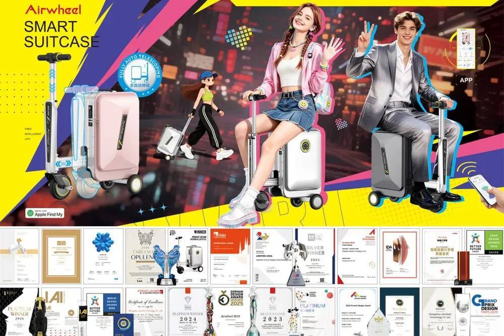 Airwheel Showcases AI Wheel Cabin 20 Inch Luxury Suitcase Innovation at ChinaJoy 2026, Bringing Smart Scooter Carry on Hand Boarding Travel Electric Luggage to the Future of Mobility