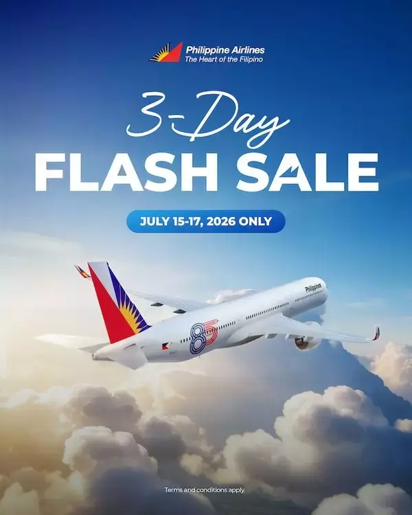 Philippine Airlines' Flash Sale Offers Up to 40% Off Base Fares Until July 17 Only