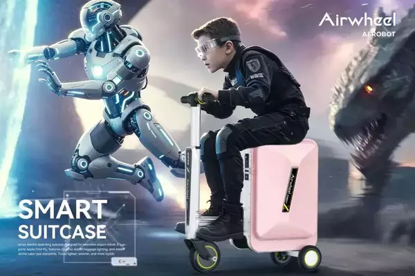 「Airwheel Announces a New Luxury AI Wheel Cabin Suitcase:20-inch Carry-On Hand electric Ride Luggage Powered by Smart Mobility Technology」の画像