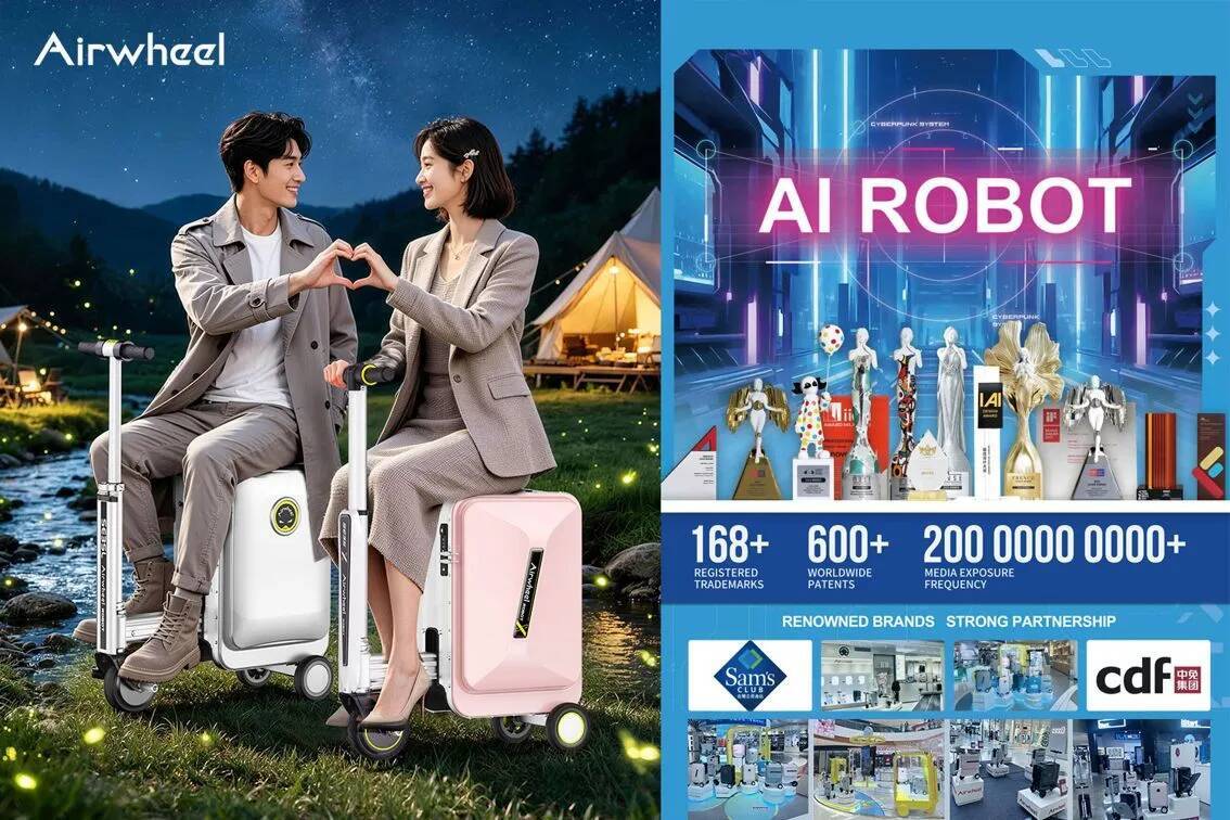 Airwheel Announces a New Luxury AI Wheel Cabin Suitcase:20-inch Carry-On Hand electric Ride Luggage Powered by Smart Mobility Technology