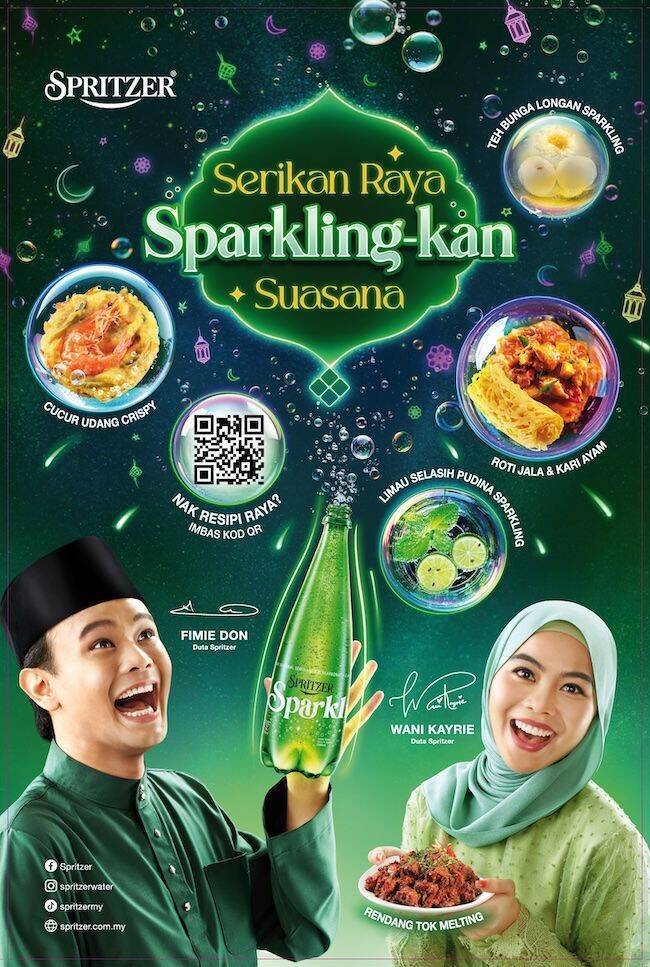 Spritzer Sparkling's 'Serikan Raya, Sparkling-kan Suasana' Festive Fusion Message Promotes Togetherness and Tradition with a Light, Modern Twist