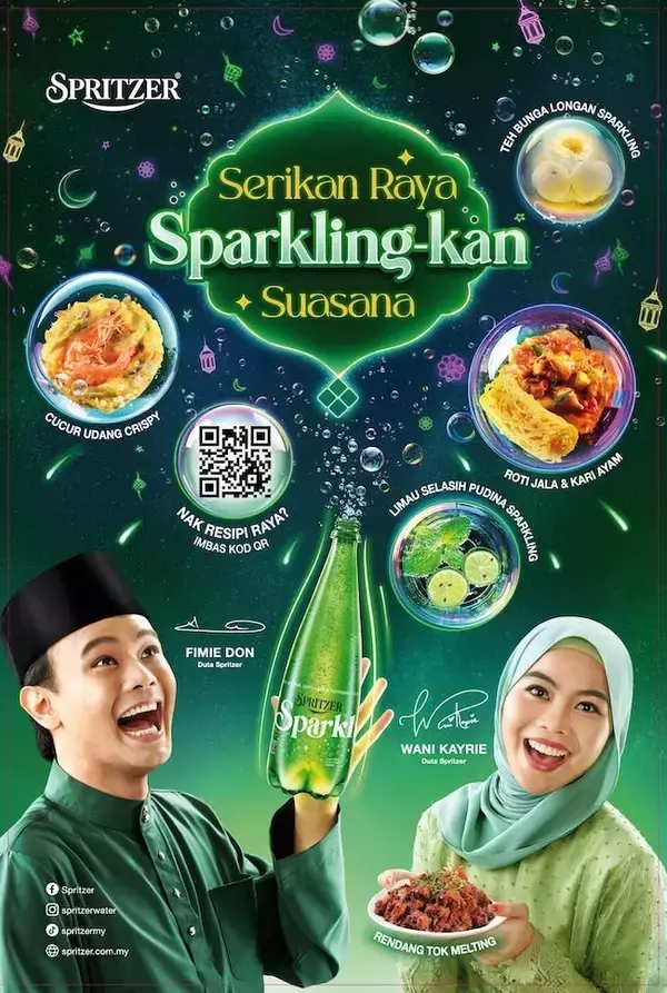 「Spritzer Sparkling's 'Serikan Raya, Sparkling-kan Suasana' Festive Fusion Message Promotes Togetherness and Tradition with a Light, Modern Twist」の画像