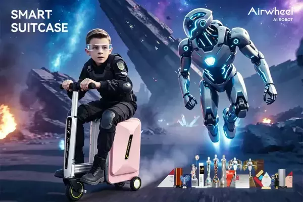 「Airwheel Introduces a New AI Wheel Cabin Luxury 20inch Carry on Hand Suitcase for Smart Travel Luggage」の画像