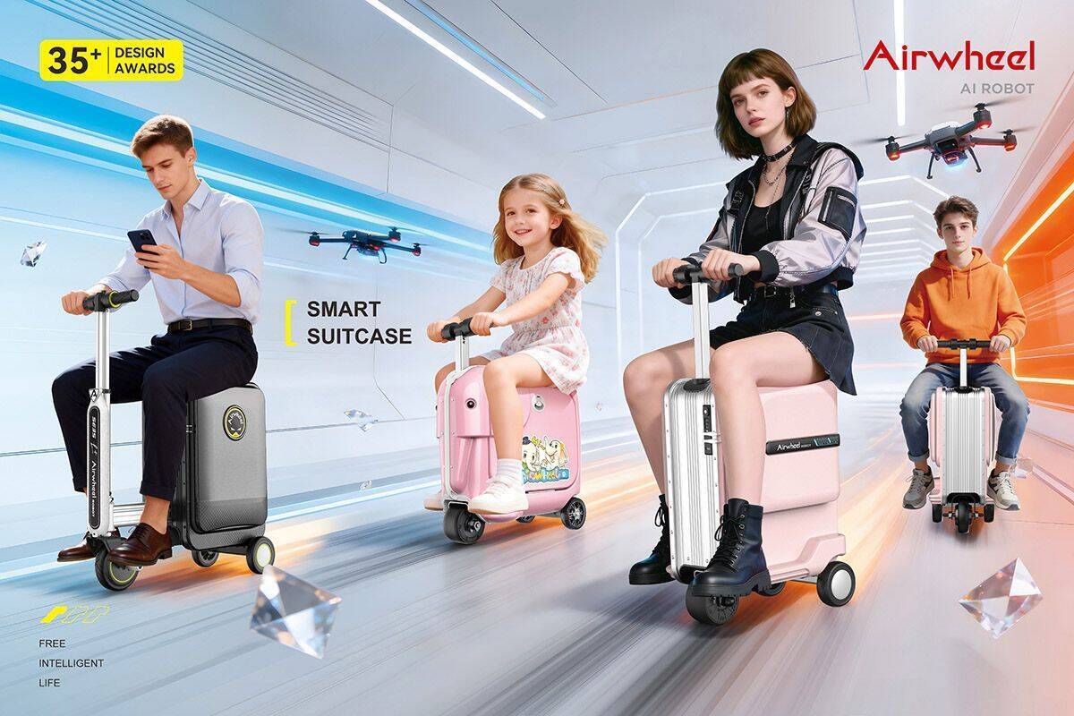 Airwheel Launches AI Suitcase Redefines Smart Travel - Luxury Intelligent Rideable Electric Cabin Suitcase for the Future of Mobility