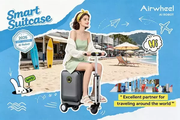 「Airwheel Unveils Luxury Robot Suitcase, a 20 Inch Rideable Electric Cabin Ai Wheel Hand Luggage for Modern Travelers」の画像