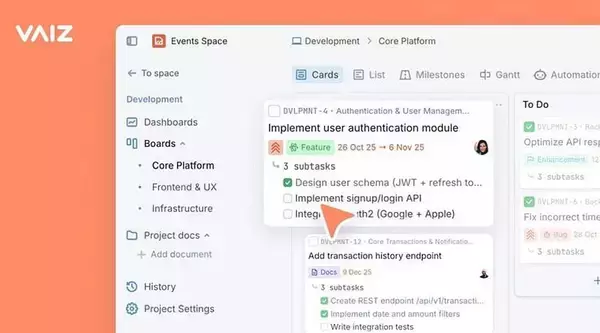 「Vaiz introduces agile project management tools as teams leave Jira for simpler alternatives」の画像