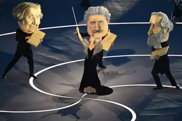 開会式のアトラクション　五輪