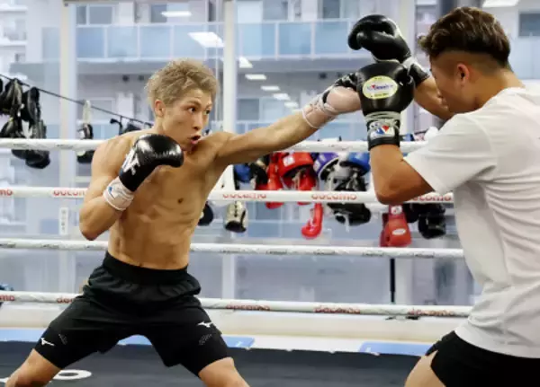 井上尚が公開練習　ボクシング世界戦