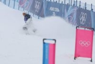 コースを外れた冨高　五輪