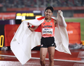 優勝した落合　アジア大会