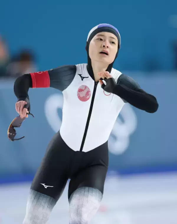 滑走を終えた山田　五輪