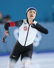 滑走を終えた山田　五輪